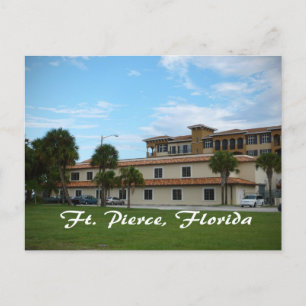 Carte Postale bibliothèque du centre-ville de fort pierce florid