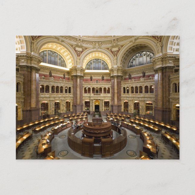 Carte Postale Bibliothèque du Congrès Salle de lecture, Washingt (Devant)