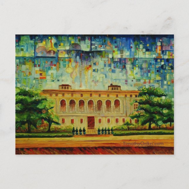 Carte Postale Bibliothèque publique de Détroit - Format postal (Devant)