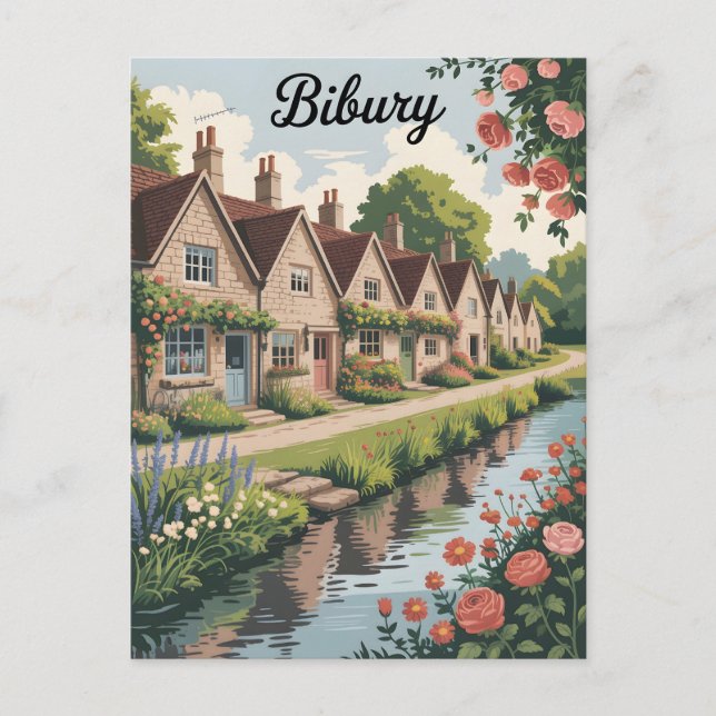 Carte Postale Bibury vintage (Devant)