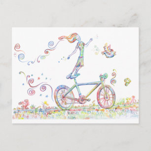 Carte Postale Bicycle Joy