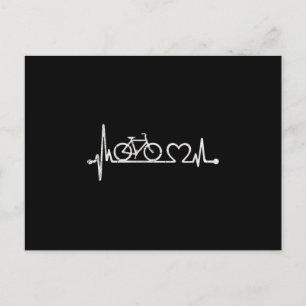Carte Postale Bicyclette amusant rythme cardiaque