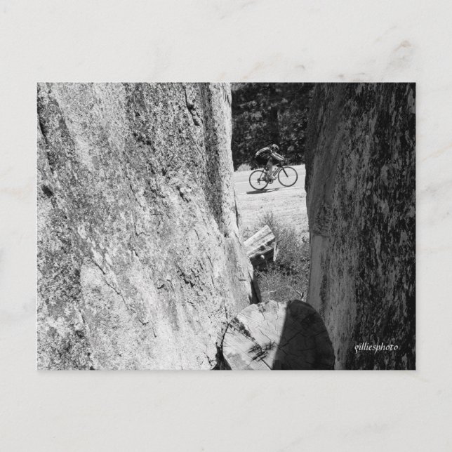 Carte Postale Bicyclette par le granit B&W (Devant)