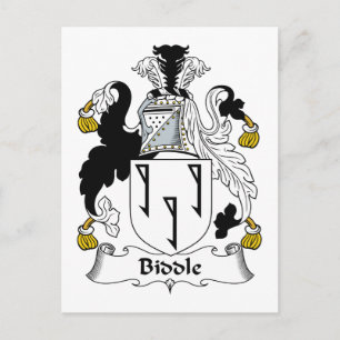 Carte Postale Biddle Family Crest