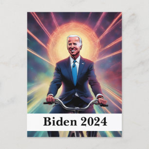 Carte Postale Biden 2024 Bike Rider