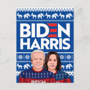 CARTE POSTALE BIDEN HARRIS UGLY SWEATER