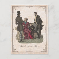 Biedermeier de mode vintage Gentlemen Texte person