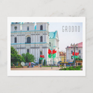 Carte Postale Biélorussie Grodno Old City Architecture Personnes