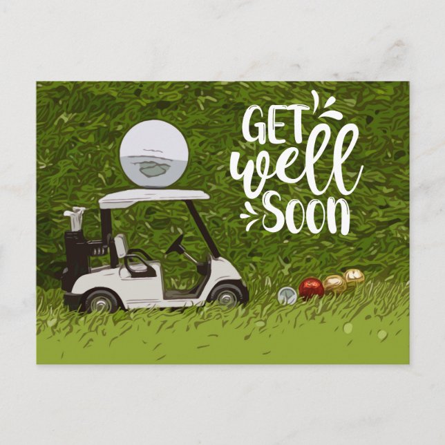 Carte Postale Bien bientôt Golfer (Devant)