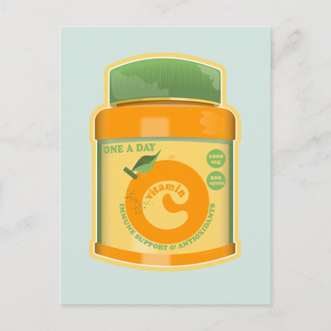 Carte Postale Bien-être vitamine C (Devant)