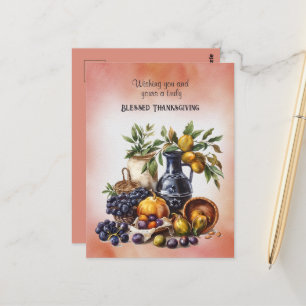 Carte Postale Bienheureux Vins d'Action de grâce et boeufs de fr