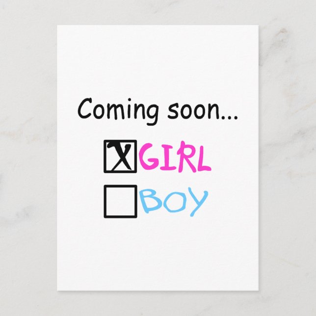 Carte Postale Bientôt... (Fille) (Devant)