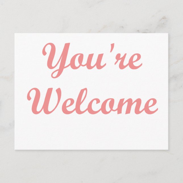 Carte Postale Bienvenue ! (Devant)
