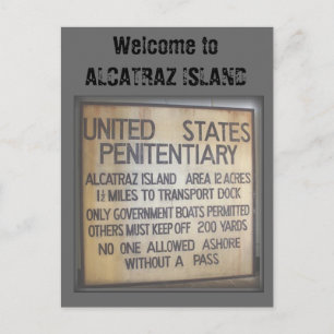 Carte Postale Bienvenue à ALCATRAZ