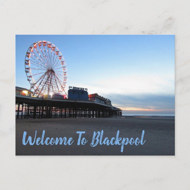 Carte Postale Bienvenue à Blackpool (Devant)