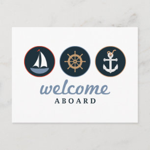 Carte Postale Bienvenue à bord