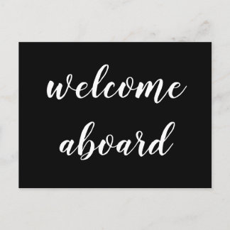 Carte Postale bienvenue à bord du script