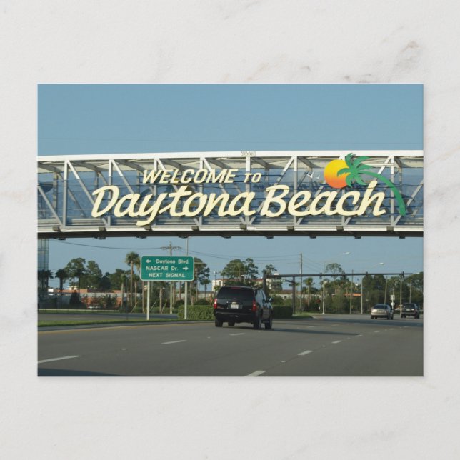 Carte Postale Bienvenue à Daytona Beach (Devant)