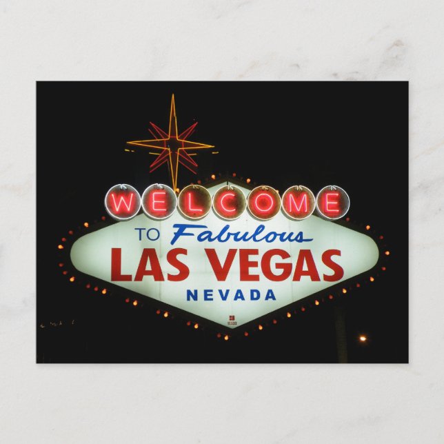Carte Postale Bienvenue à Fabulous Las Vegas - Nevada (Devant)