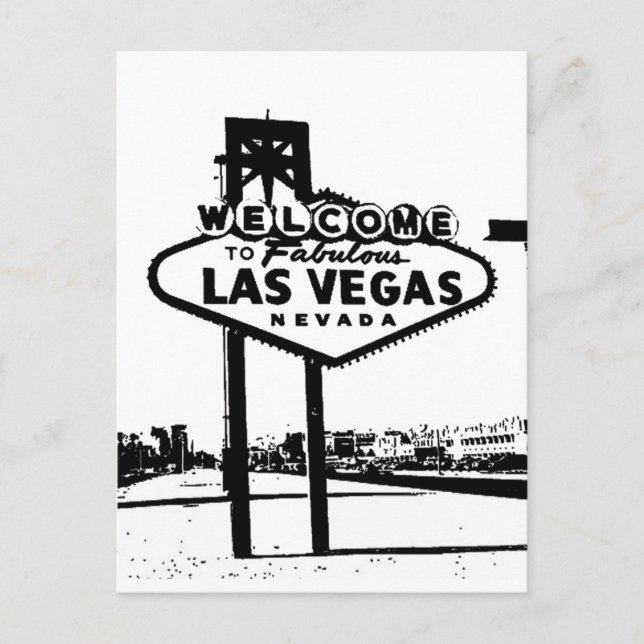 Carte Postale Bienvenue à Fabulous Las Vegas Vector Graphic (Devant)