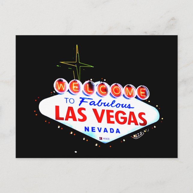 Carte Postale Bienvenue à Fabuous Las Vegas Nevada Sin City (Devant)