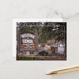 Carte Postale Bienvenue à Genoa, Nevada