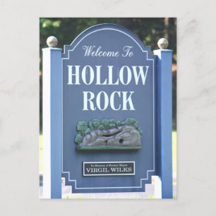 Carte Postale Bienvenue à Hollow Rock, signe Tennessee