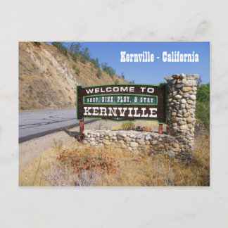 Carte Postale Bienvenue à Kernville Postcard!