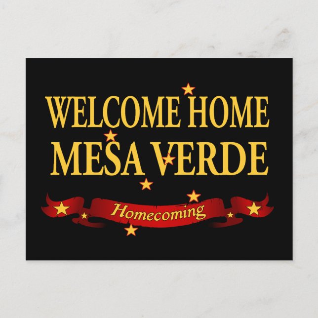 Carte Postale Bienvenue à la maison Mesa Verde (Devant)