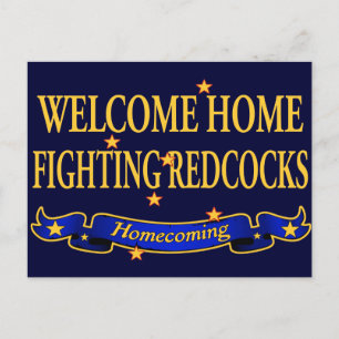 Carte Postale Bienvenue à la maison pour combattre les Redcocks