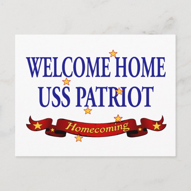 Carte Postale Bienvenue à la maison USS Patriot (Devant)