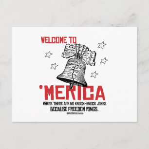 Carte Postale Bienvenue à l'Amérique - où la liberté sonne