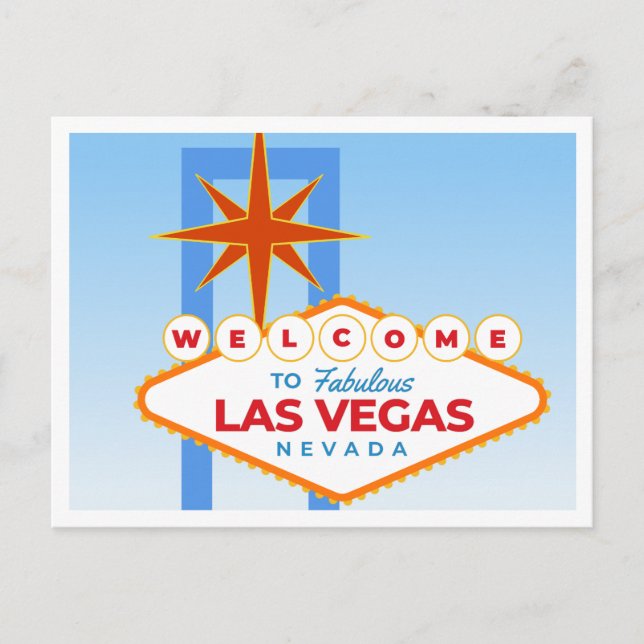 Carte Postale Bienvenue à Las Vegas blue Sky (Devant)
