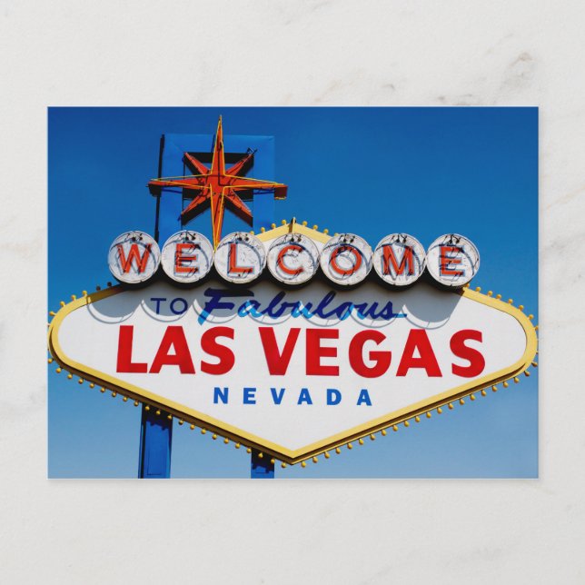Carte Postale Bienvenue à Las Vegas fabuleux (Devant)