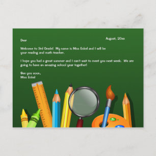 Carte postale Bienvenue à l'école