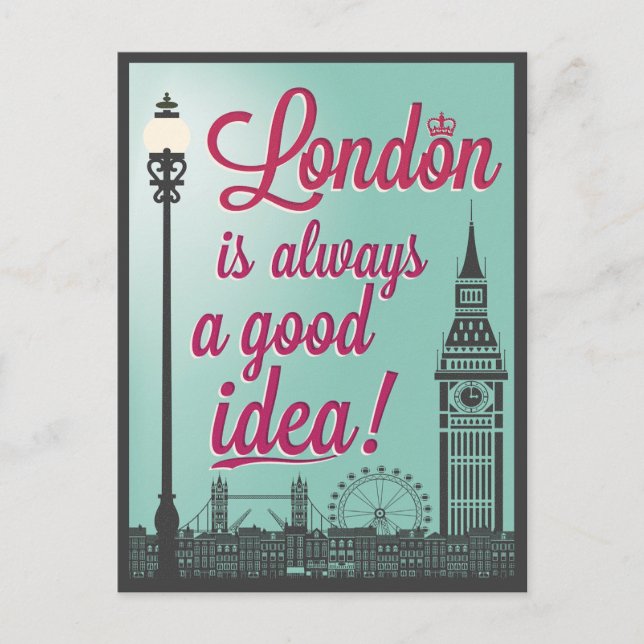 Carte Postale Bienvenue à Londres (Devant)
