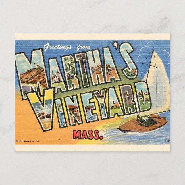 Carte Postale Bienvenue à Martha's Vineyard  (Devant)