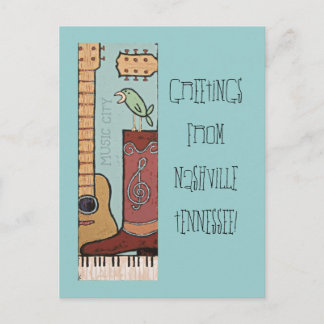 Carte Postale Bienvenue à Nashville Postcard 2