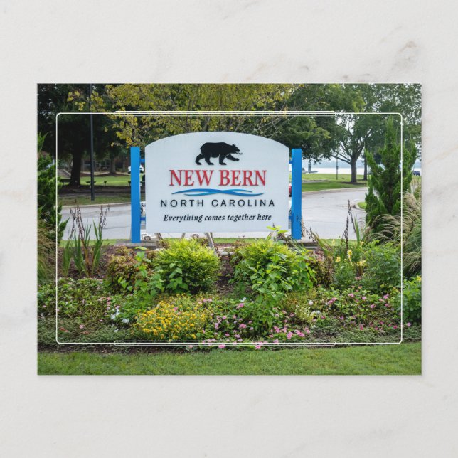 Carte Postale Bienvenue à New Bern NC (Devant)