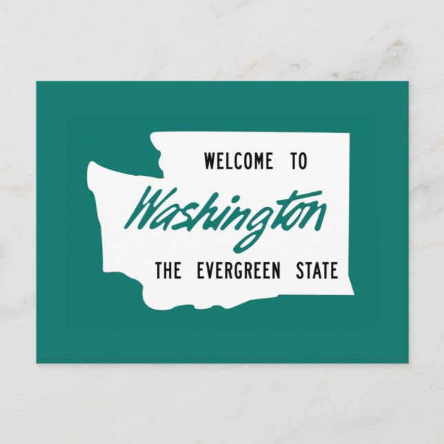 Carte Postale Bienvenue à Washington - USA (Devant)