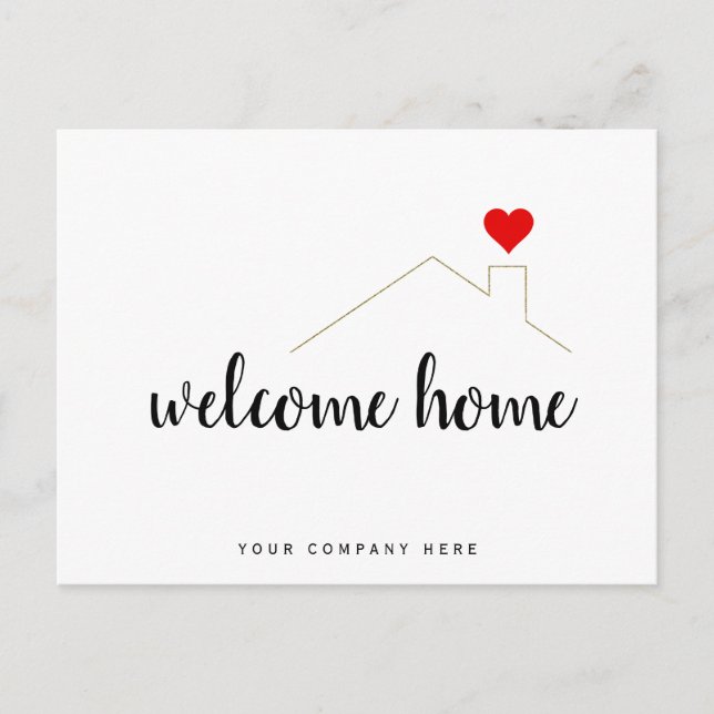 Carte Postale Bienvenue Accueil Nouveau propriétaire Immo (Devant)