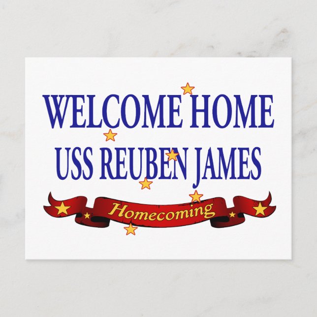 Carte Postale Bienvenue Accueil USS Reuben James (Devant)
