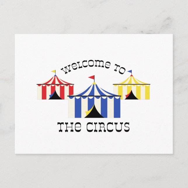 Carte Postale Bienvenue Au Cirque (Devant)