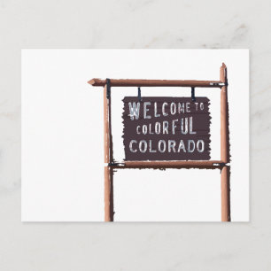 Carte Postale bienvenue au colorado coloré