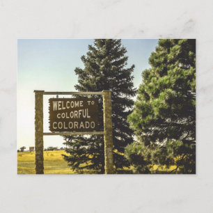 Carte Postale Bienvenue au Colorado coloré