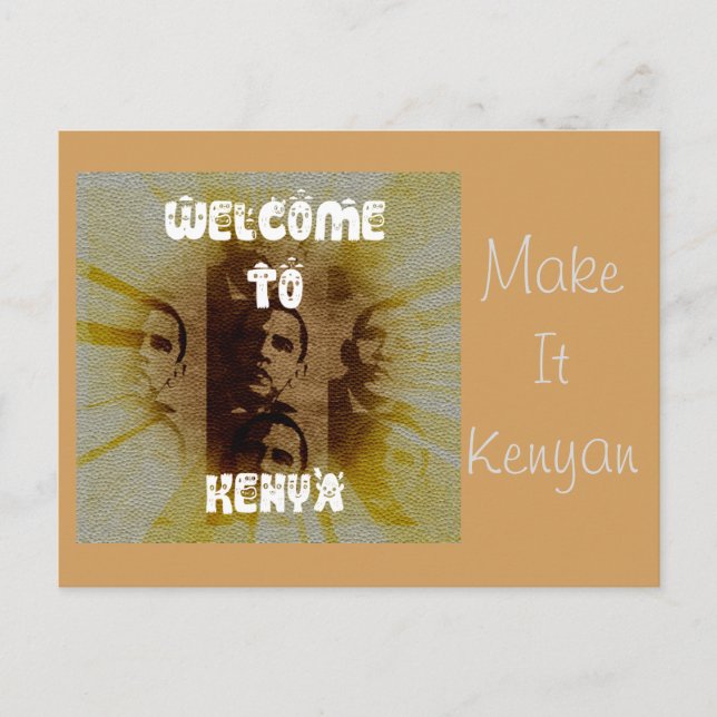 Carte Postale Bienvenue au Kenya : Make it Kenyan (Devant)