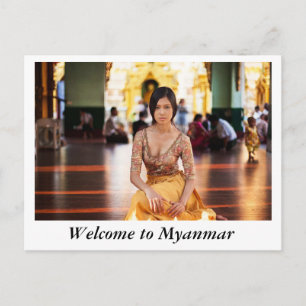 Carte Postale bienvenue au myanmar