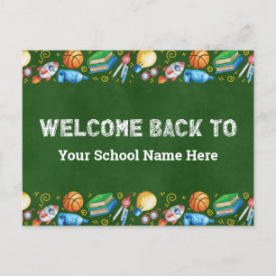 Carte Postale Bienvenue au tableau de bord scolaire 
