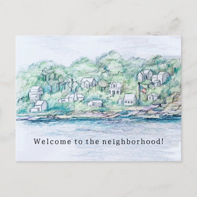 Carte Postale Bienvenue au Village des Maisons du Lac Voisin (Devant)