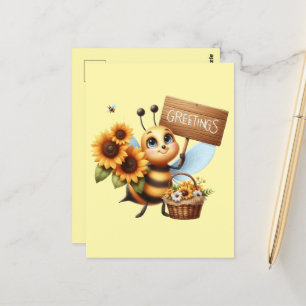 Carte Postale Bienvenue aux amateurs de jolies abeilles